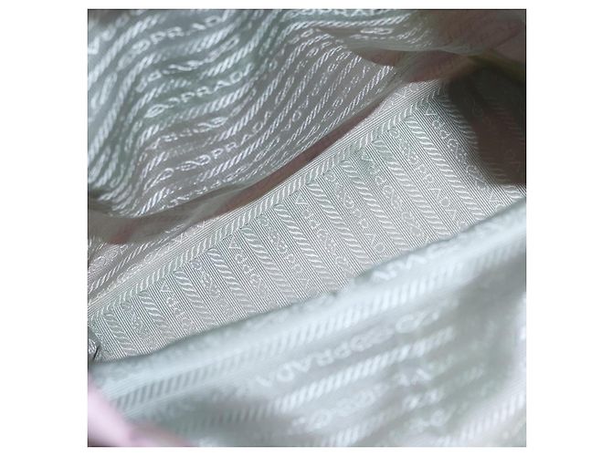 Zaino PRADA in nylon rosa argento Auth 155946 - vista 22