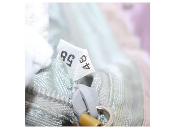 Zaino PRADA in nylon rosa argento Auth 155946 - vista 29