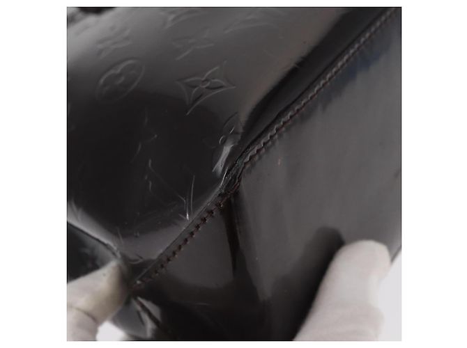 LOUIS VUITTON Borsa Wilshire PM Monogram Vernis Amarante M93641 LV Auth BA8609 Bordò - vista 10