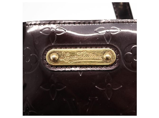 LOUIS VUITTON Borsa Wilshire PM Monogram Vernis Amarante M93641 LV Auth BA8609 Bordò - vista 14