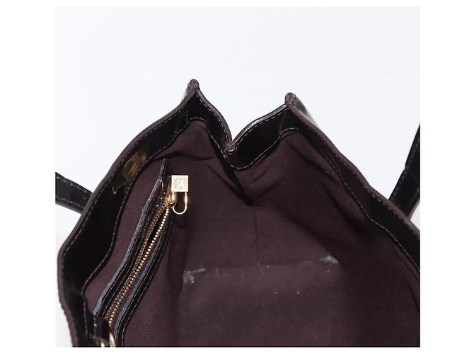 LOUIS VUITTON Borsa Wilshire PM Monogram Vernis Amarante M93641 LV Auth BA8609 Bordò - vista 18
