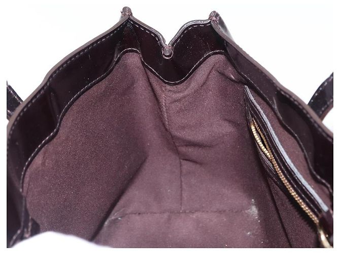 LOUIS VUITTON Borsa Wilshire PM Monogram Vernis Amarante M93641 LV Auth BA8609 Bordò - vista 19