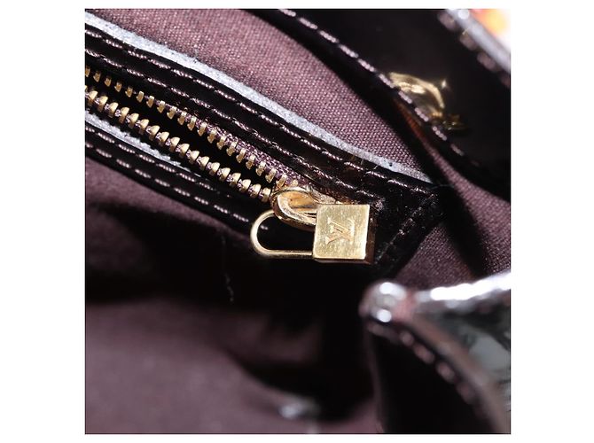 LOUIS VUITTON Borsa Wilshire PM Monogram Vernis Amarante M93641 LV Auth BA8609 Bordò - vista 20