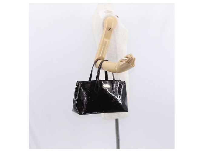 LOUIS VUITTON Borsa Wilshire PM Monogram Vernis Amarante M93641 LV Auth BA8609 Bordò - vista 23