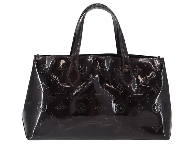 LOUIS VUITTON Borsa Wilshire PM Monogram Vernis Amarante M93641 LV Auth BA8609 Bordò - vista 3