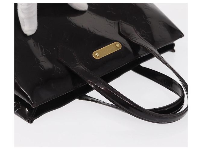 LOUIS VUITTON Borsa Wilshire PM Monogram Vernis Amarante M93641 LV Auth BA8609 Bordò - vista 6