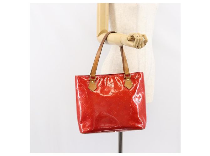 LOUIS VUITTON Handtasche Houston Monogram Vernis Rot M91092 LV Auth bs31560 - Ansicht 28