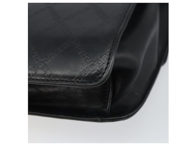 Borsa a mano in pelle nera e oro VERSACE Auth yk20008 Nero D'oro - vista 16