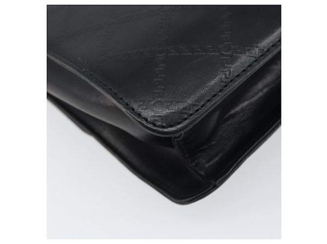 Borsa a mano in pelle nera e oro VERSACE Auth yk20008 Nero D'oro - vista 17