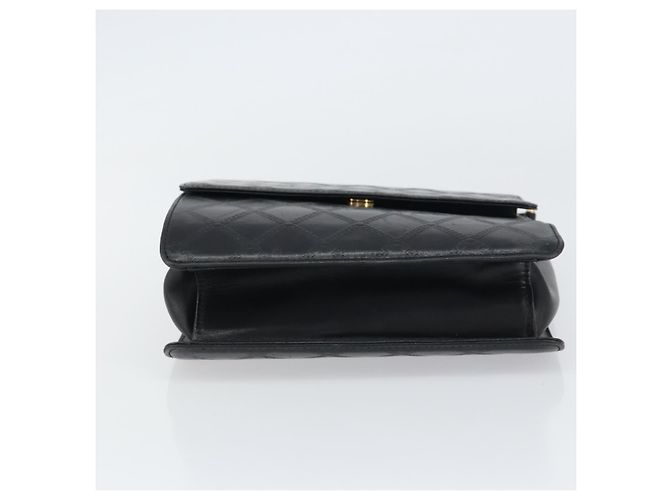 Borsa a mano in pelle nera e oro VERSACE Auth yk20008 Nero D'oro - vista 5