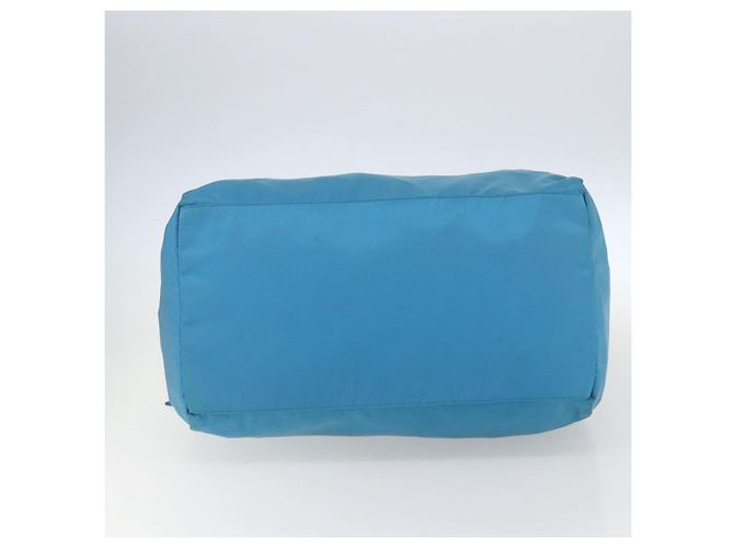 Borsa Boston PRADA in nylon blu argento autentica 157666 - vista 9