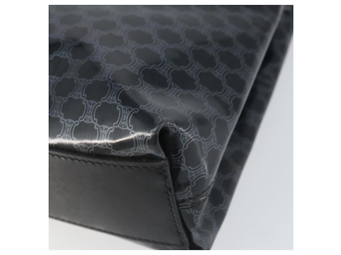 Céline Borsa a mano in tela Macadam CELINE in vinile nero Auth ti3537 - vista 12