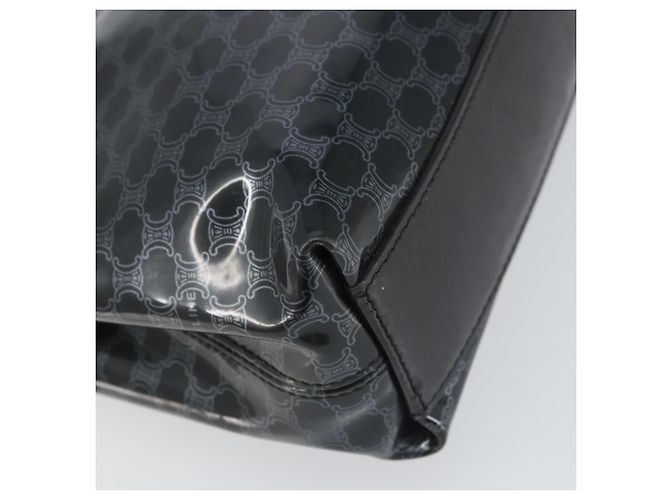 Céline Borsa a mano in tela Macadam CELINE in vinile nero Auth ti3537 - vista 13