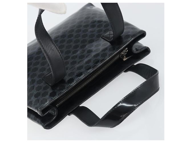 Céline Borsa a mano in tela Macadam CELINE in vinile nero Auth ti3537 - vista 6
