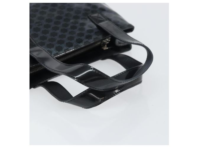 Céline Borsa a mano in tela Macadam CELINE in vinile nero Auth ti3537 - vista 7