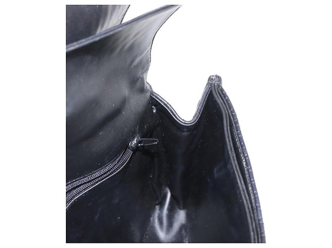 BALLY Borsa a Spalla a Catena Pelle Nera Oro Auth 157788 Nero D'oro - vista 20