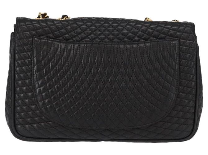 BALLY Borsa a Spalla a Catena Pelle Nera Oro Auth 157788 Nero D'oro - vista 3