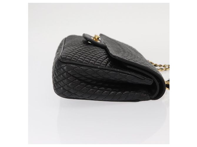 BALLY Borsa a Spalla a Catena Pelle Nera Oro Auth 157788 Nero D'oro - vista 4