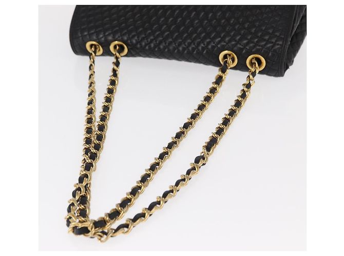 BALLY Borsa a Spalla a Catena Pelle Nera Oro Auth 157788 Nero D'oro - vista 7