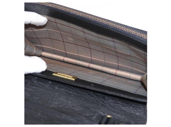 Autre Marque Borsa a mano Burberrys in pelle 2 pezzi nera e oro Auth bs31437 Nero D'oro - vista 16