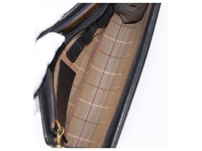 Autre Marque Borsa a mano Burberrys in pelle 2 pezzi nera e oro Auth bs31437 Nero D'oro - vista 8