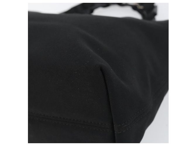 Borsa a mano Salvatore Ferragamo in tela nera e argento autentica bs31657 - vista 10