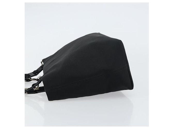 Borsa a mano Salvatore Ferragamo in tela nera e argento autentica bs31657 - vista 5