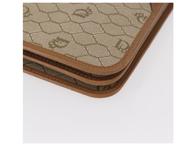 Borsa a spalla in tela Trotter Christian Dior beige e oro Auth BA8648 D'oro - vista 10