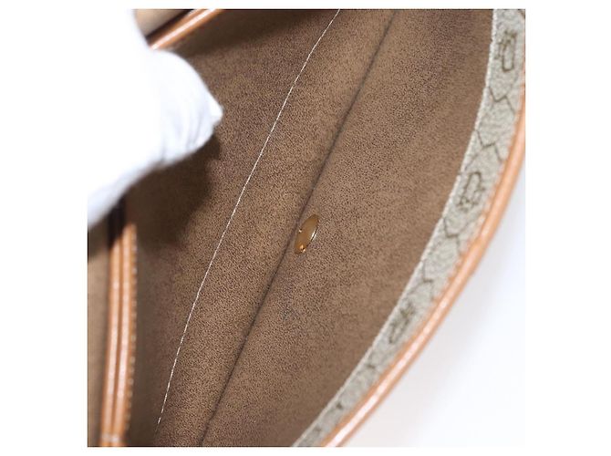 Borsa a spalla in tela Trotter Christian Dior beige e oro Auth BA8648 D'oro - vista 17