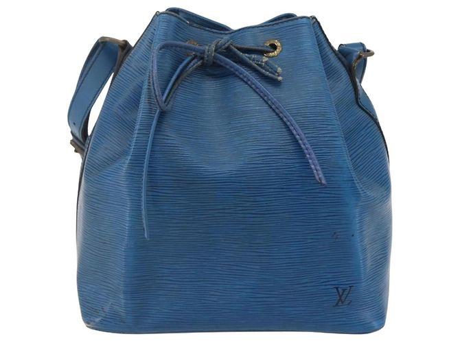 Noe LOUIS VUITTON Schultertasche Petit Noé Epi Blau M44105 LV Auth ka741 - Ansicht 13