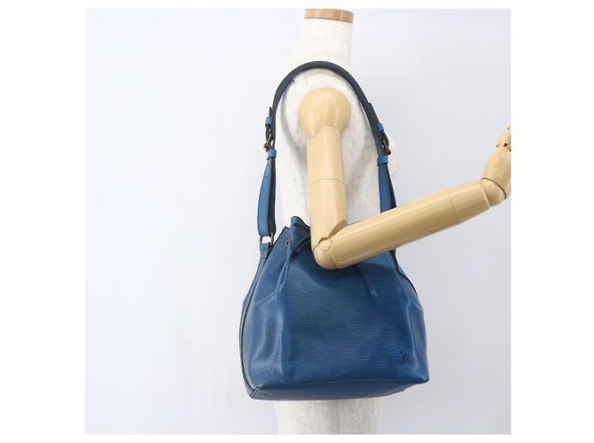 Noe LOUIS VUITTON Schultertasche Petit Noé Epi Blau M44105 LV Auth ka741 - Ansicht 22