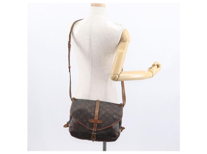 LOUIS VUITTON Borsa a Spalla Monogram Saumur 30 M42256 LV Auth BA8124 Monogramma - vista 31