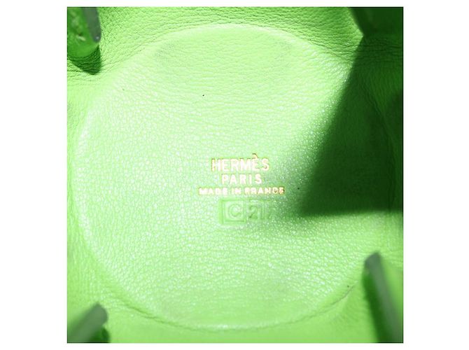 Hermès Bolso Vespa de cuero verde Auth BA8722 HERMES - vista 14