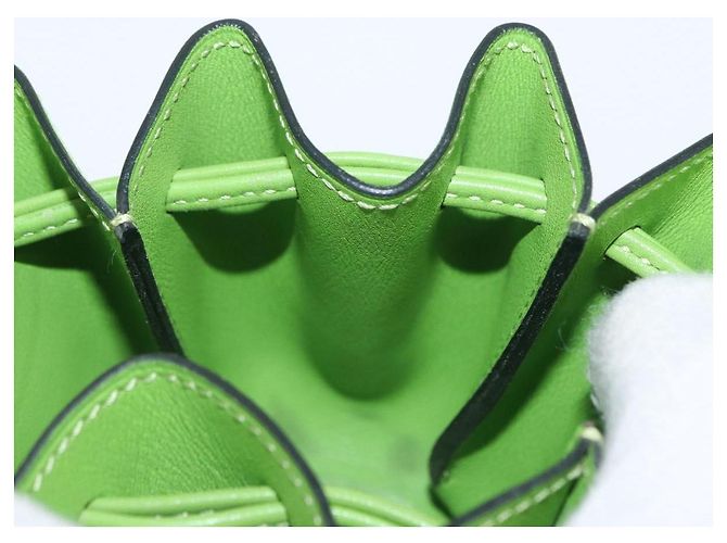 Hermès Bolso Vespa de cuero verde Auth BA8722 HERMES - vista 16
