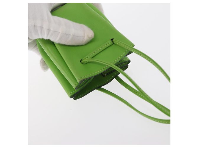 Hermès Bolso Vespa de cuero verde Auth BA8722 HERMES - vista 6