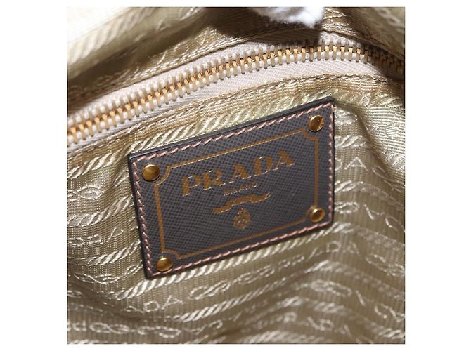 Bolsa de Ombro PRADA Nylon Verde Ouro Auth 155214 Dourado - vista 21