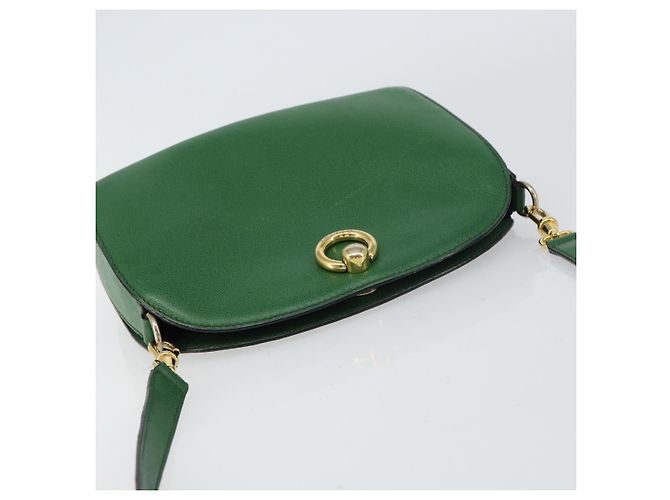 Céline Bolso de Hombro CELINE de Cuero Verde Dorado Auth 156882 - vista 6