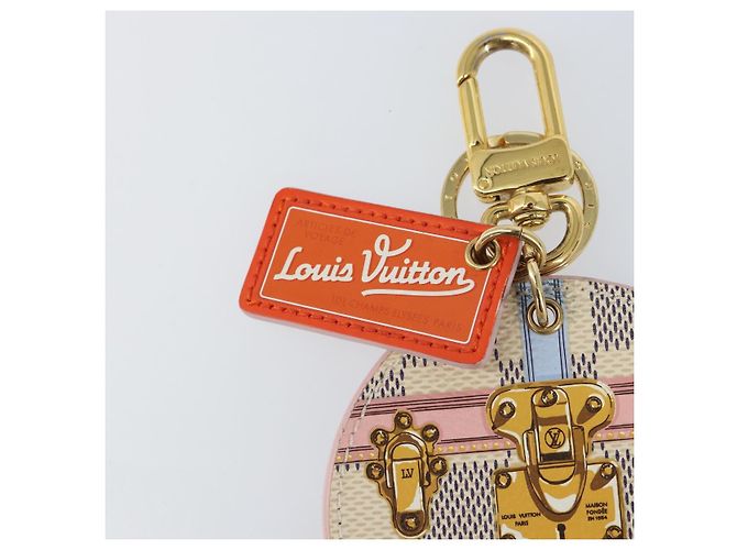 LOUIS VUITTON Llavero Illustrious Summer Trunk Damier Azur LV Auth 155752V - vista 4