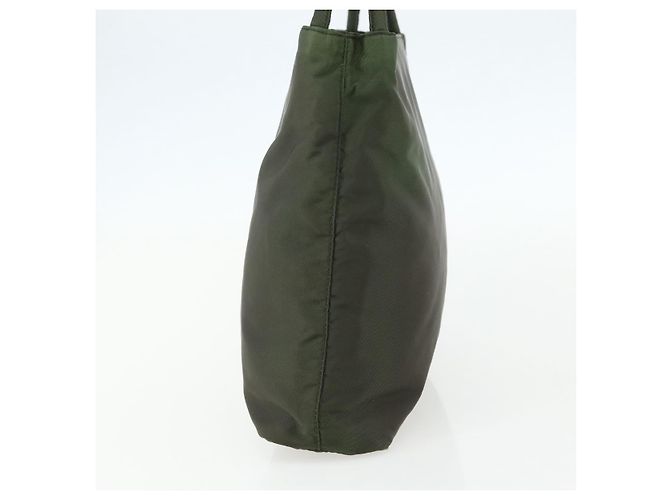 PRADA Schultertasche Nylon Khaki Silber Authentisch ti3532 - Ansicht 4
