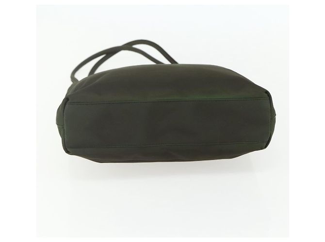 PRADA Schultertasche Nylon Khaki Silber Authentisch ti3532 - Ansicht 5