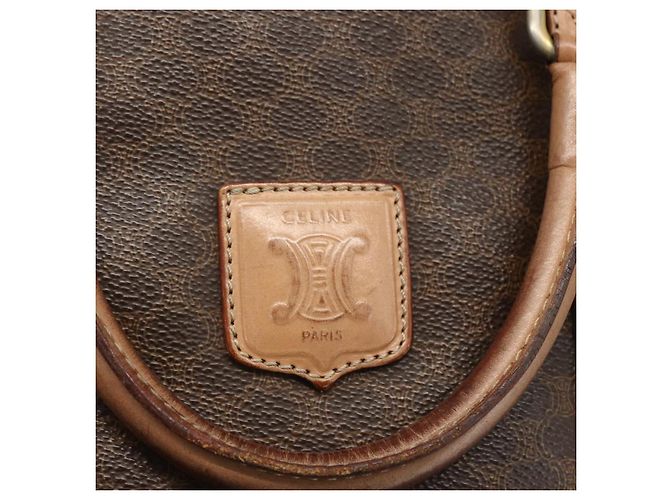 Céline Borsa da lavoro in tela Macadam CELINE PVC marrone oro Auth ti3555 D'oro - vista 15