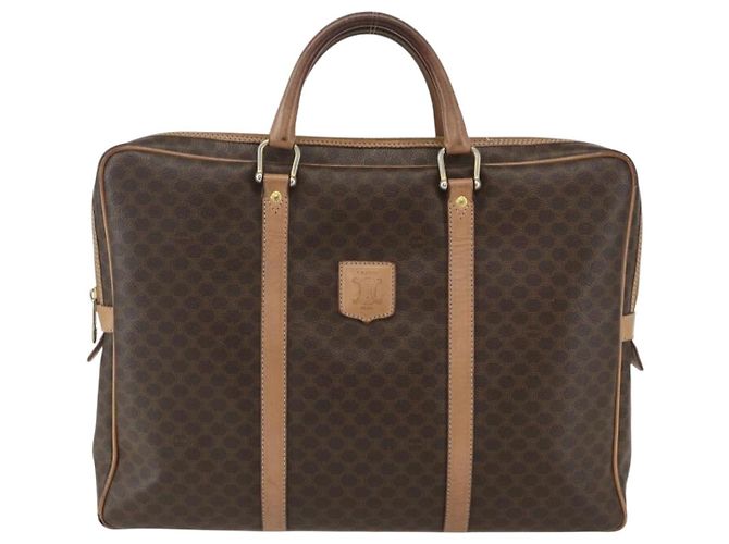 Céline Borsa da lavoro in tela Macadam CELINE PVC marrone oro Auth ti3555 D'oro - vista 2