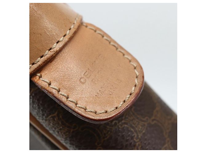 Céline Borsa da lavoro in tela Macadam CELINE PVC marrone oro Auth ti3555 D'oro - vista 21