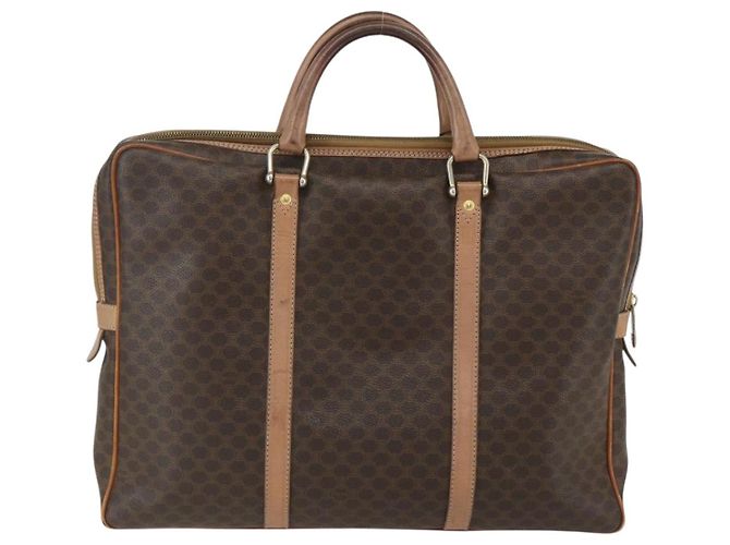 Céline Borsa da lavoro in tela Macadam CELINE PVC marrone oro Auth ti3555 D'oro - vista 3