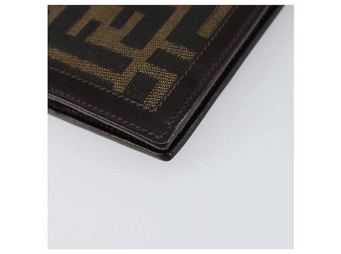 FENDI Zucca Canvas Geldbörse Schwarz Braun Auth am10042V - Ansicht 16