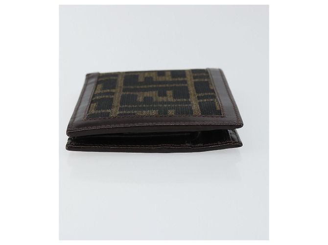 FENDI Zucca Canvas Geldbörse Schwarz Braun Auth am10042V - Ansicht 3