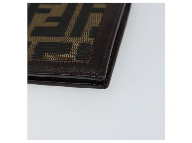 FENDI Zucca Canvas Geldbörse Schwarz Braun Auth am10042V - Ansicht 7