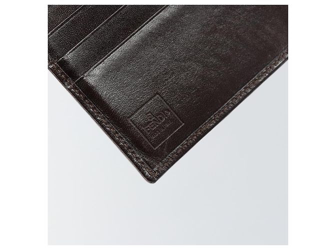 FENDI Zucca Canvas Geldbörse Schwarz Braun Auth am10042V - Ansicht 9