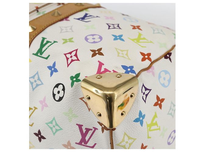 LOUIS VUITTON Keepall 45 Tasche Monogram Multicolor Weiß M92641 LV Auth BA8992SAV - Ansicht 15