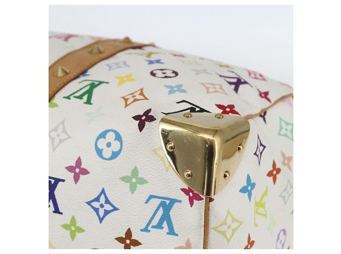 LOUIS VUITTON Keepall 45 Tasche Monogram Multicolor Weiß M92641 LV Auth BA8992SAV - Ansicht 17
